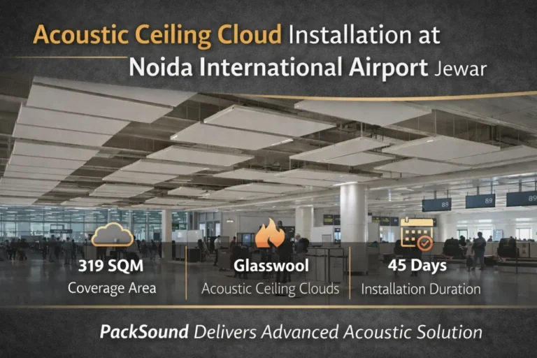 Acoustic Ceiling Cloud Installation at Noida International Airport